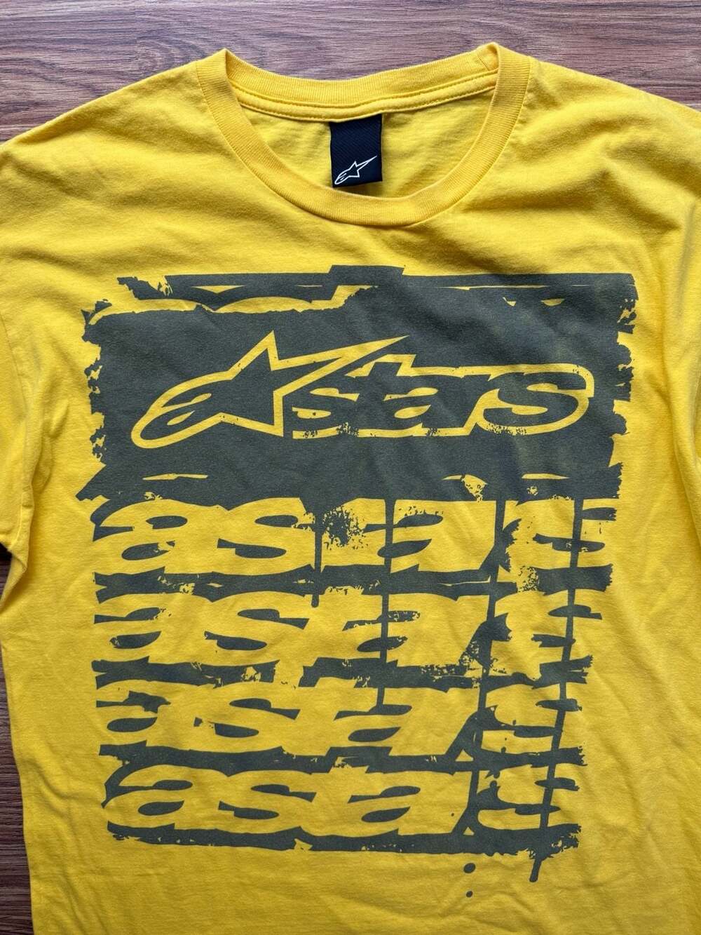 Alpinestars Yellow Graphic T-Shirt Astars Logo